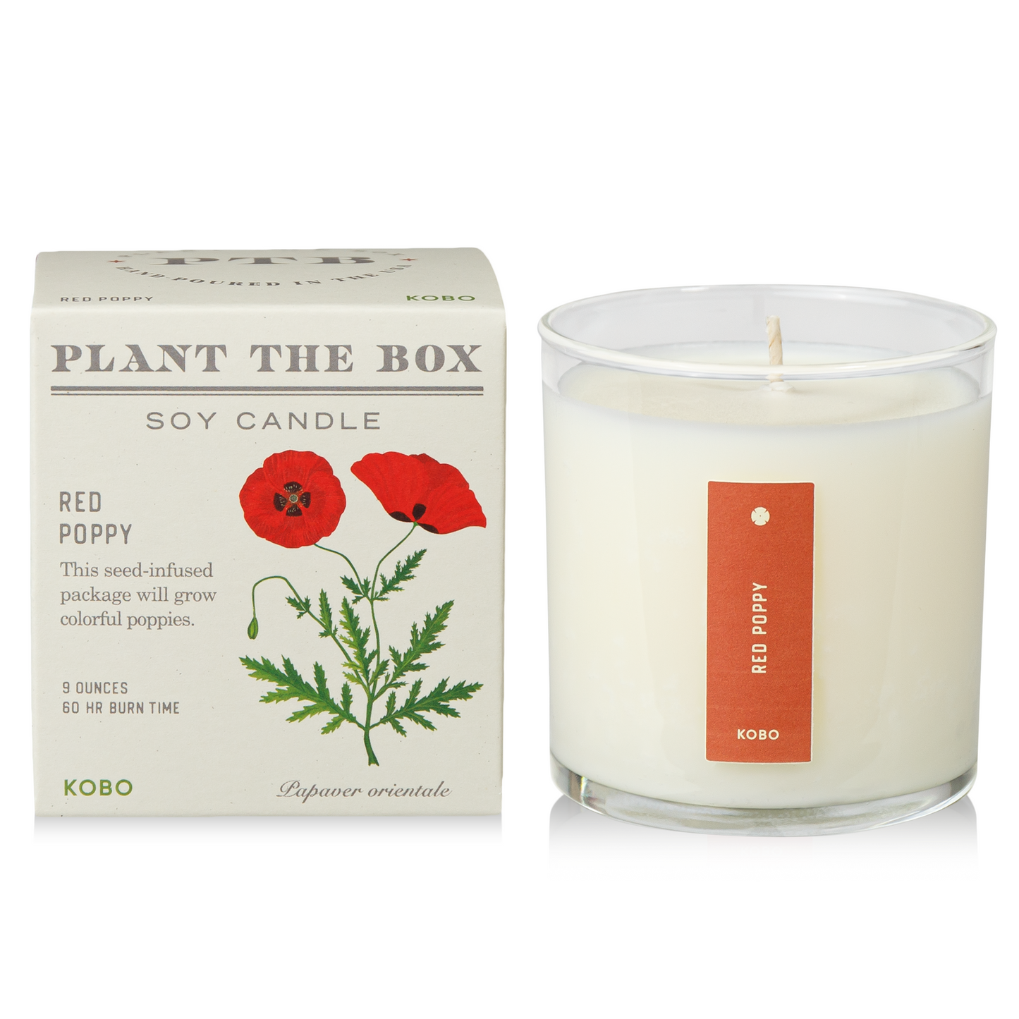 Alternate Image of Red Poppy Candle