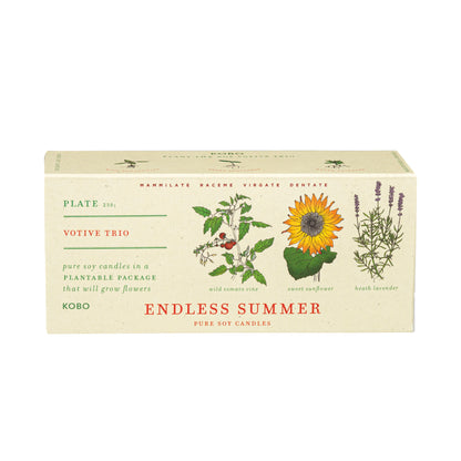 Endless Summer Plant the Box Votive Trio 3 x 2.3oz Candles