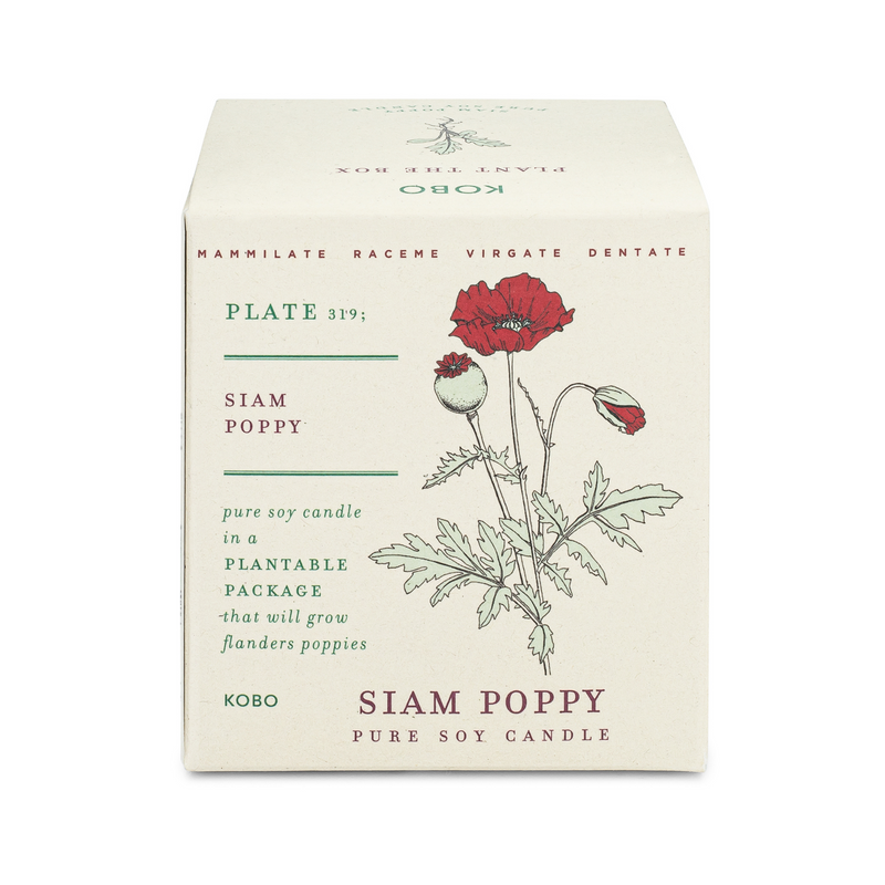 Siam Poppy Plant The Box 9 oz Candle